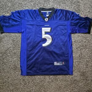 Reebok On Field NFL Joe Flacco #5 Raven Football Jersey Men's Size 50 Embroider